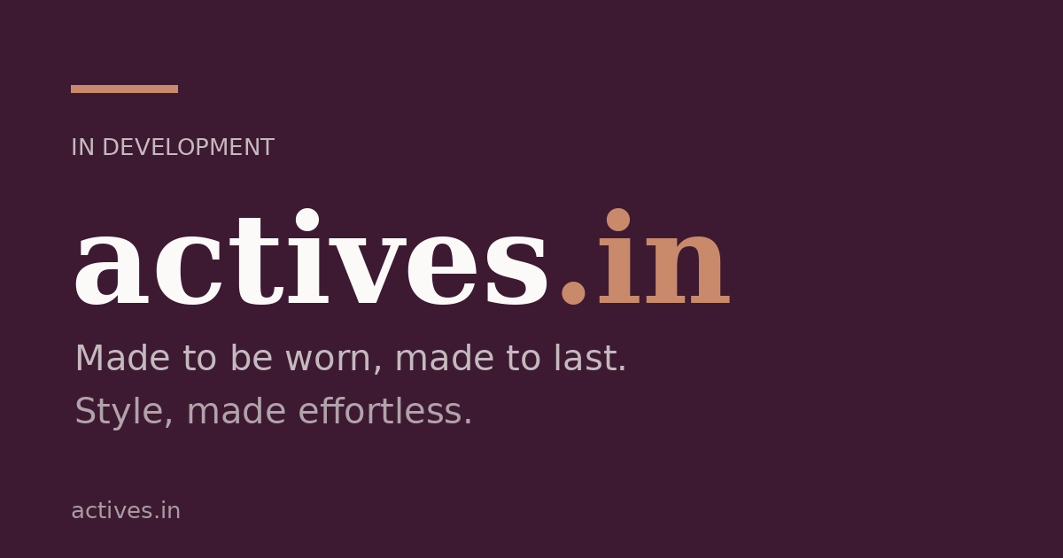 Link preview image for actives.in
